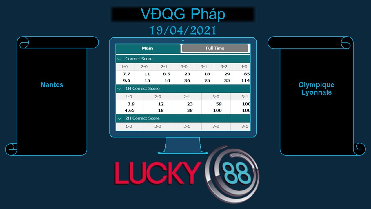 LUCKY88 Nantes vs Olympique Lyonnais , Soi kèo bóng đá hôm nay 19/04/2021, VĐQG Pháp