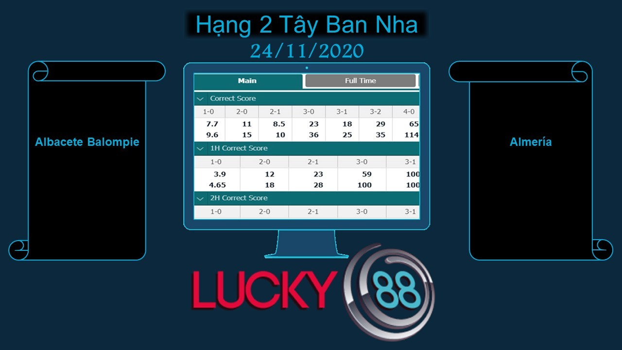 LUCKY88 Albacete Balompie vs Almería , Soi kèo bóng đá hôm nay 24/11/2020, Hạng 2 Tây Ban Nha