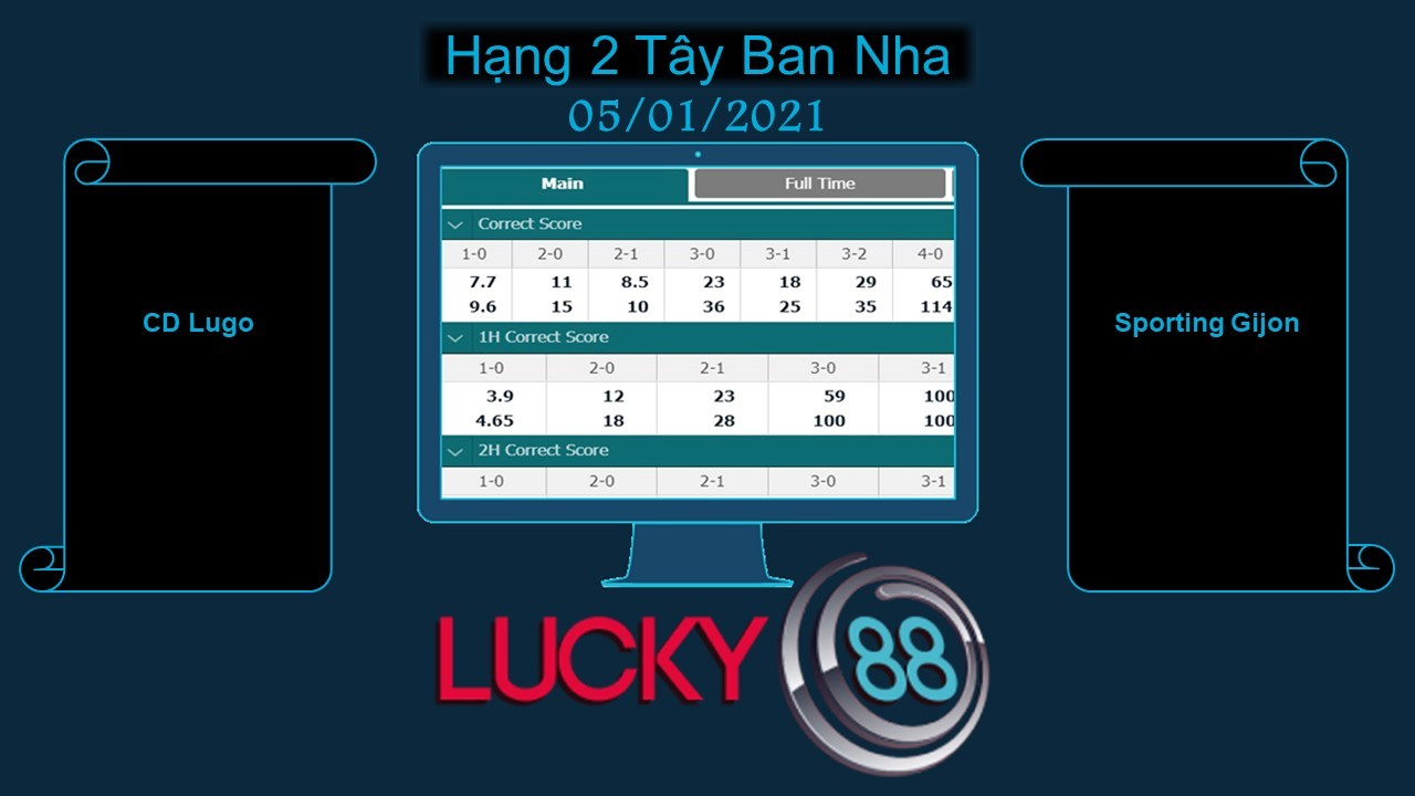 LUCKY88 CD Lugo vs Sporting Gijon , Soi kèo bóng đá hôm nay 05/01/2021, Hạng 2 Tây Ban Nha
