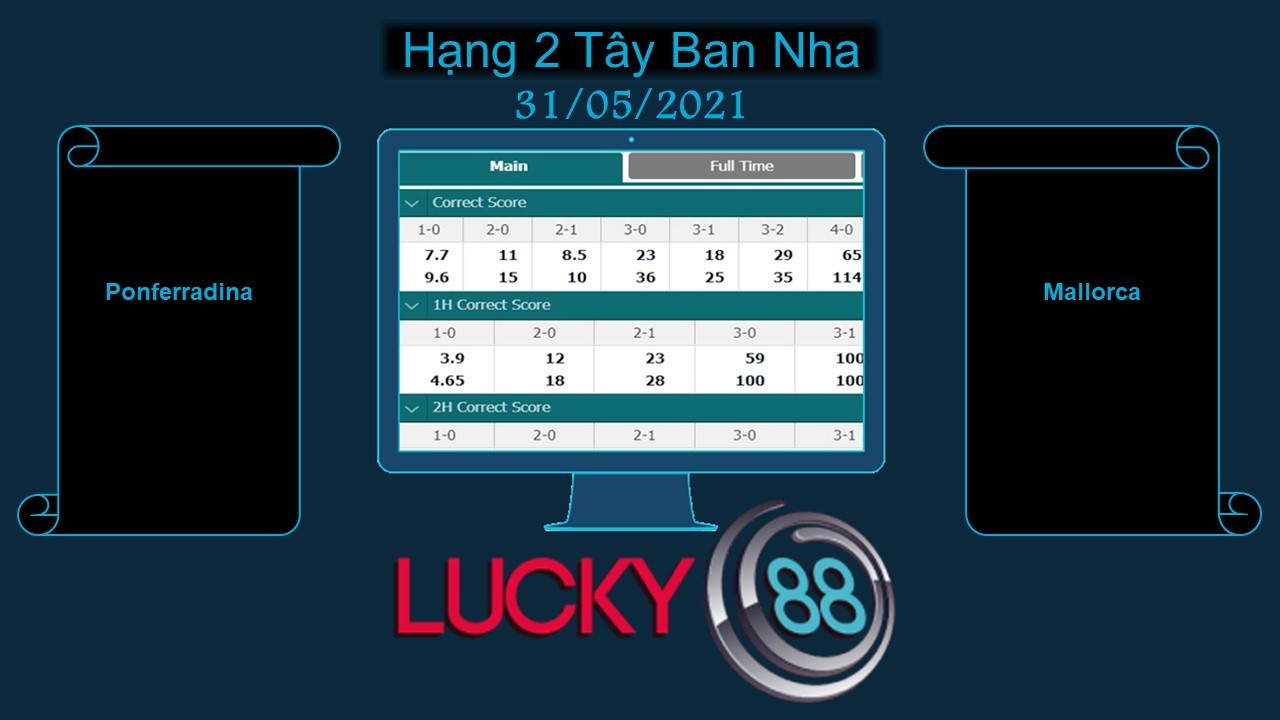 LUCKY88 Ponferradina vs Mallorca , Soi kèo bóng đá hôm nay 31/05/2021, Hạng 2 Tây Ban Nha