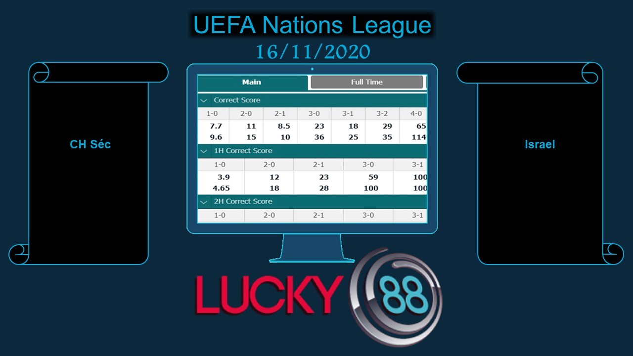 LUCKY88 CH Séc vs Israel, Soi kèo bóng đá hôm nay 16/11/2020, UEFA Nations League