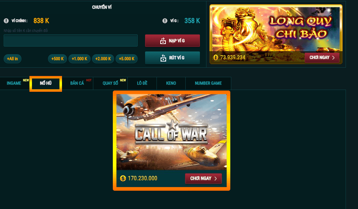 LUCKY88 Slot Game Nổ Hũ Lucky88 - Call Of Wall