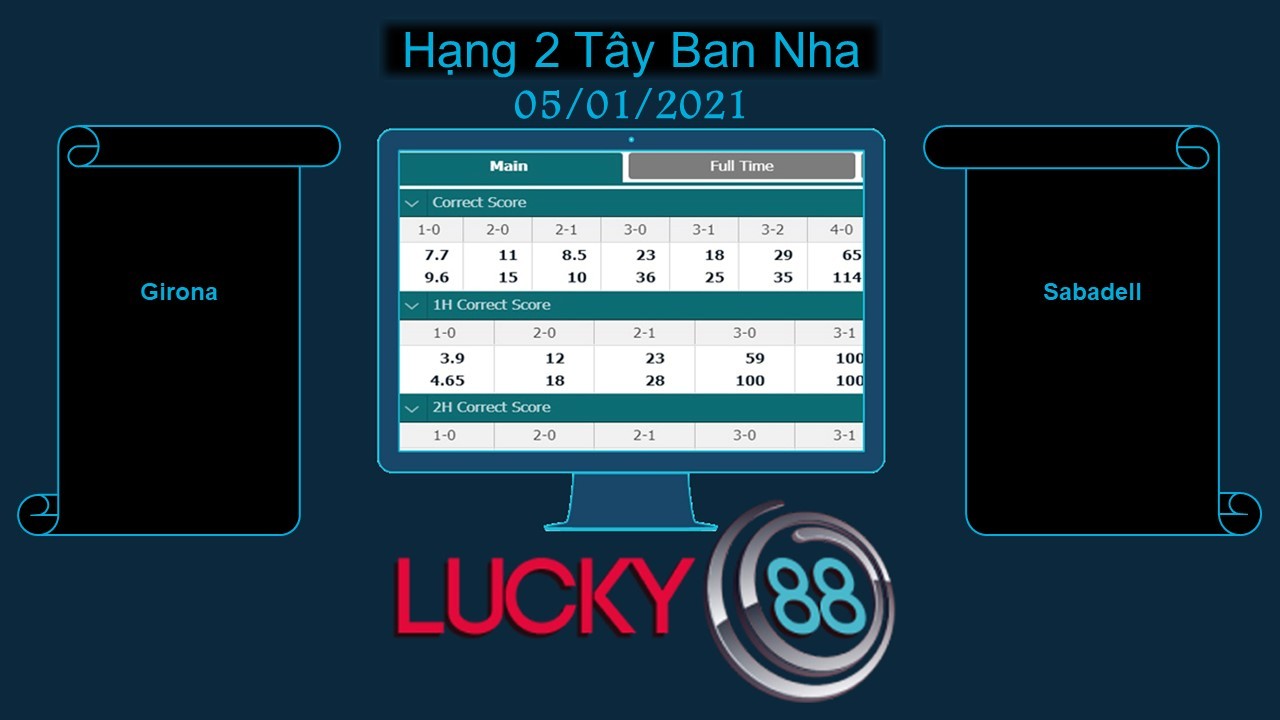 LUCKY88 Girona vs Sabadell  , Soi kèo bóng đá hôm nay 05/01/2021, Hạng 2 Tây Ban Nha