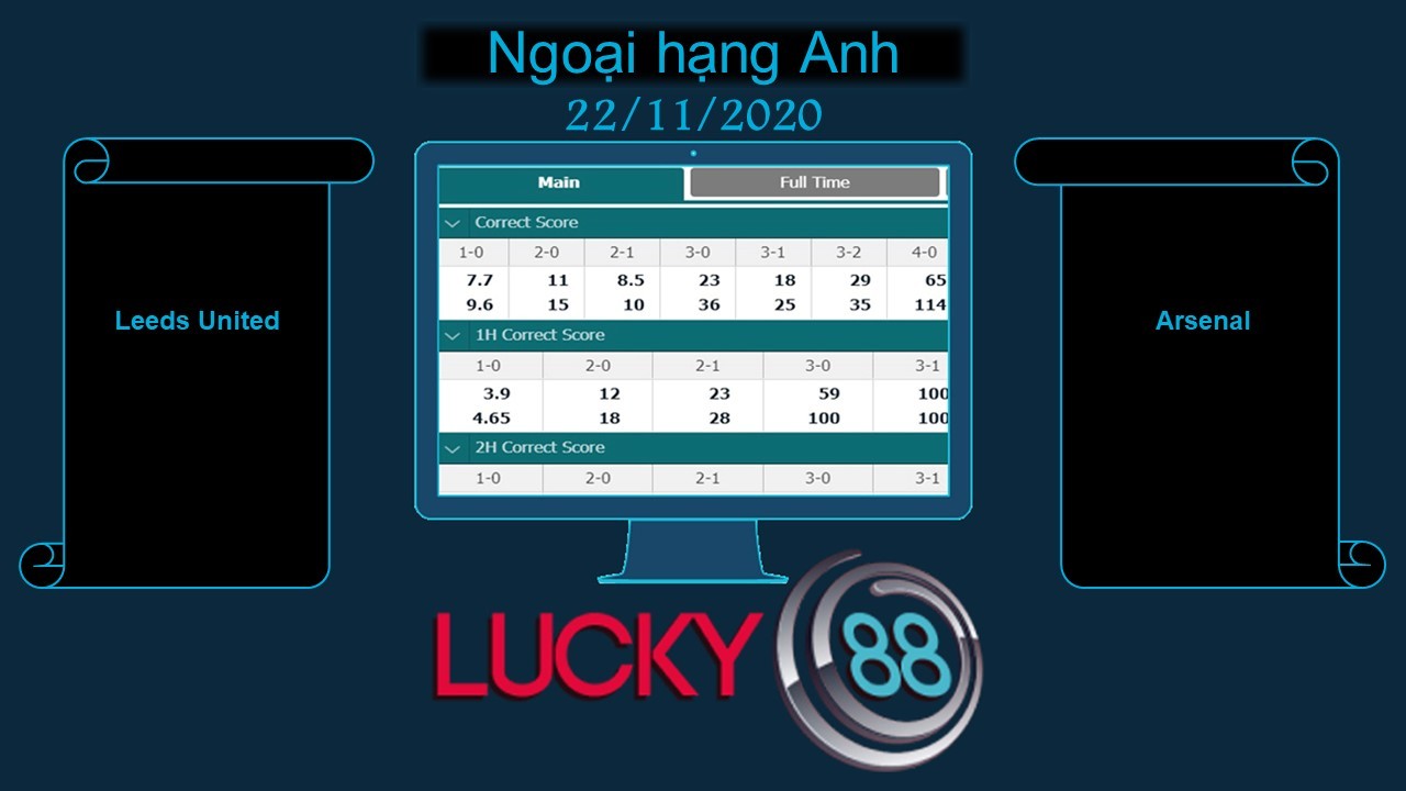LUCKY88 Leeds United vs Arsenal , Soi kèo bóng đá hôm nay 21/11/2020, Ngoại hạng Anh