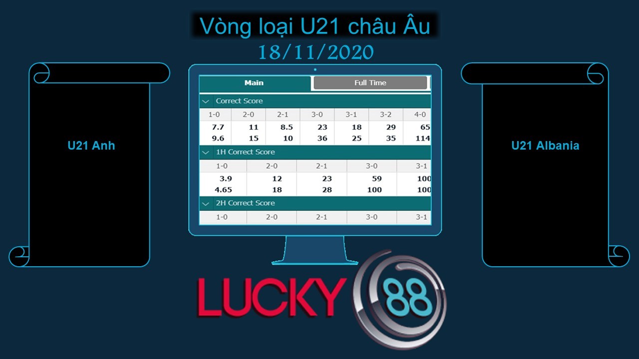 LUCKY88 U21 Anh vs U21 Albania, Soi kèo bóng đá hôm nay 18/11/2020, Vòng loại U21 châu Âu